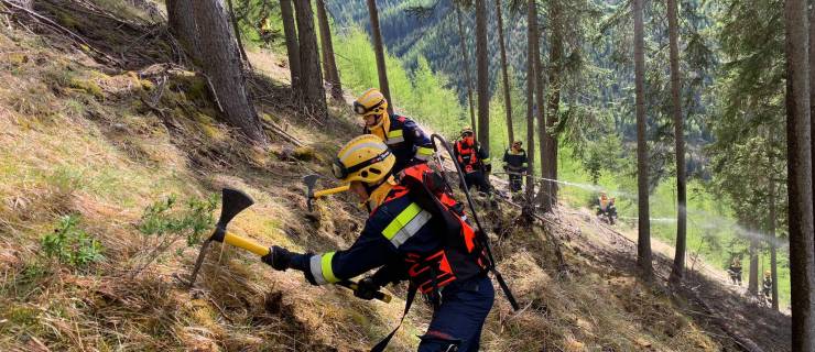 Waldbrand-Übung im Pölstal